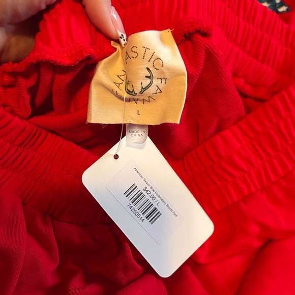 Sequin Red Bow-Patterned Top and Shorts Set by fantasia fawn - Picture 8 of 8